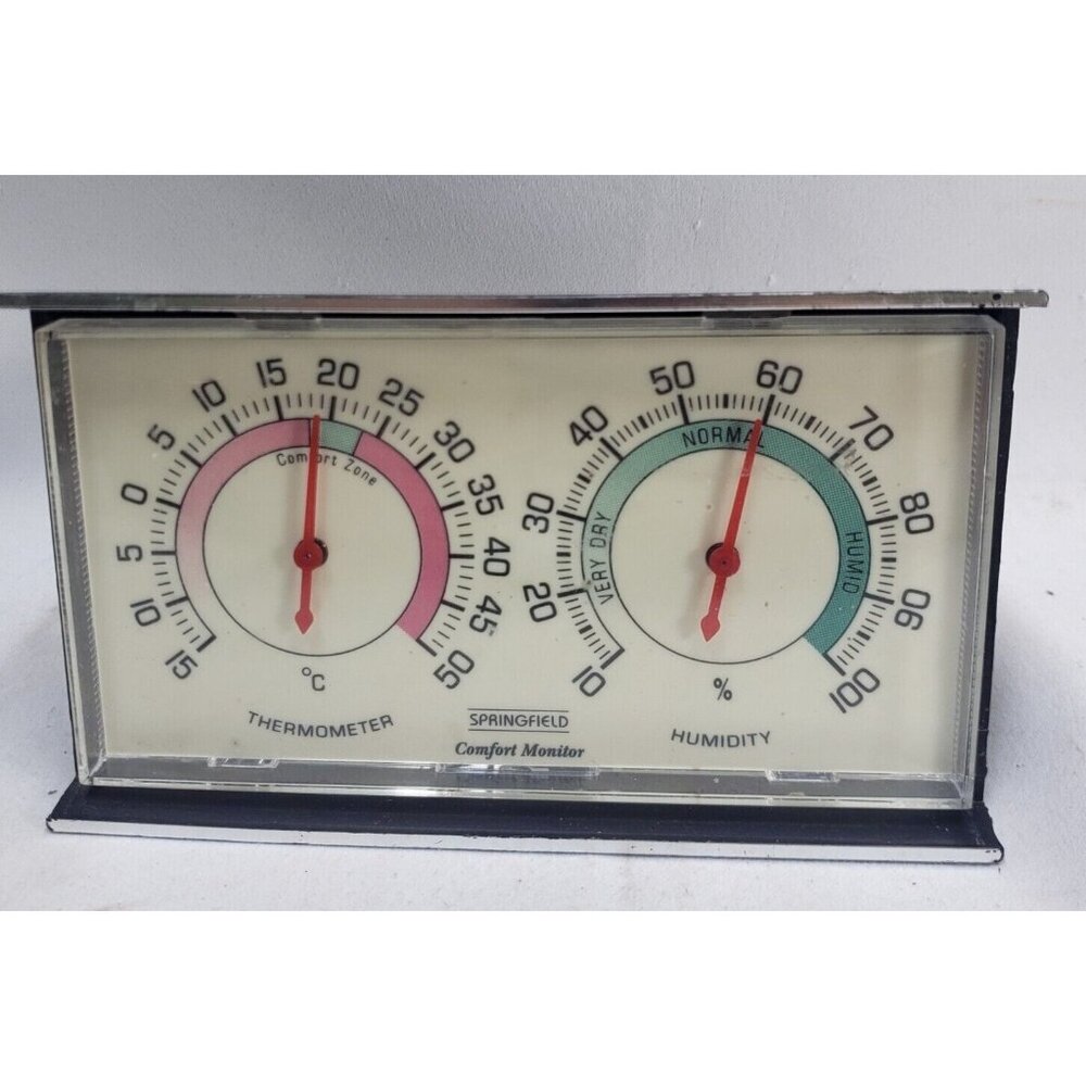 Springfield MCM Comfort Monitor Model Temperature and Humidity Table Top or Wall